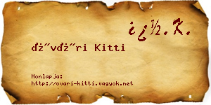 Óvári Kitti névjegykártya