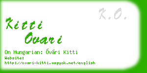kitti ovari business card